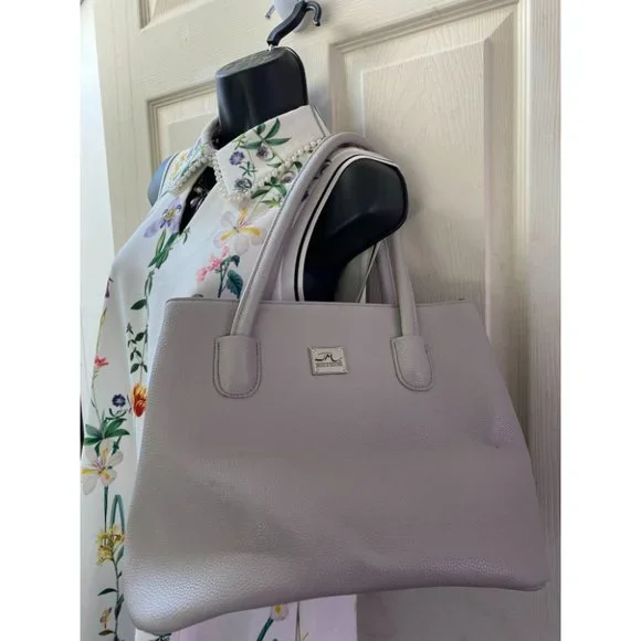 Jessica Moore Gray Faux Leather Shoulder Bag - Picture 2 of 11